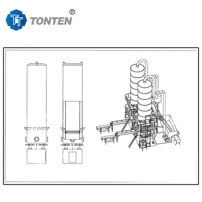 TONTEN Industrial Glass Crusher Machine Production Line To Sand 6-25t Per Batch