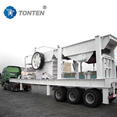 Mobile Stone Jaw Crusher Line Limestone Crushing Plant With Diesel