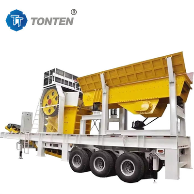 Mobile Stone Jaw Crusher Line Limestone Crushing Plant With Diesel