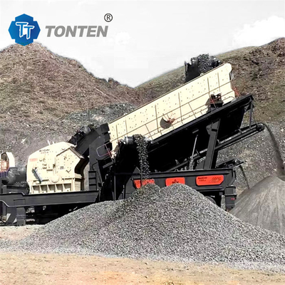 Mining Stone Mobile Portable Crushing Line Diesel Granite Crusher Plant