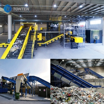 120kw Domestic Waste Sorting Plant Recycling Line For Food Drink Bottle