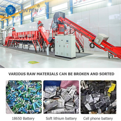 Waste Car scrap Lithium Battery Recycling Equipment Separation Line Plant