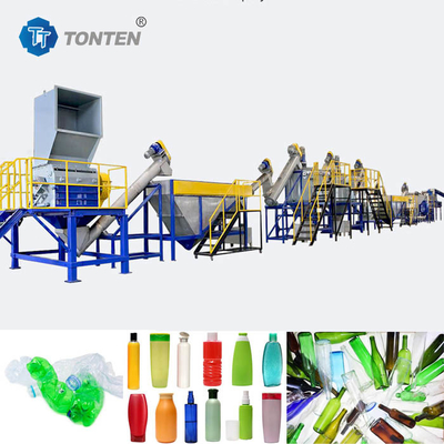 Waste Plastic PET Bottle Washing Crusher Recycling Machine Line