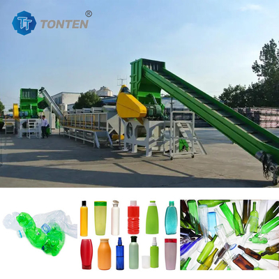 Plastic Crushing Recycling Production Line Film Bottle Flake Recycling Cleaning