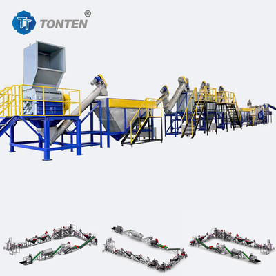 Plastic Crushing Recycling Production Line Film Bottle Flake Recycling Cleaning