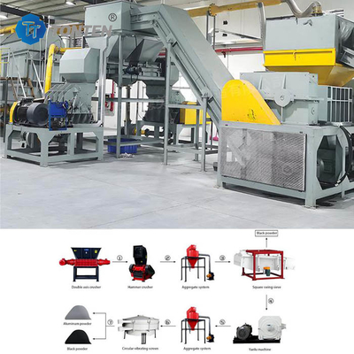 TONTEN Car Phosphate Lithium Ion Battery Recycling Machinery 85kw