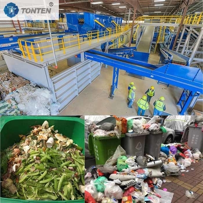 Domestic Garbage Sorting Line Treatment Solid Wet Waste Sorting Plant