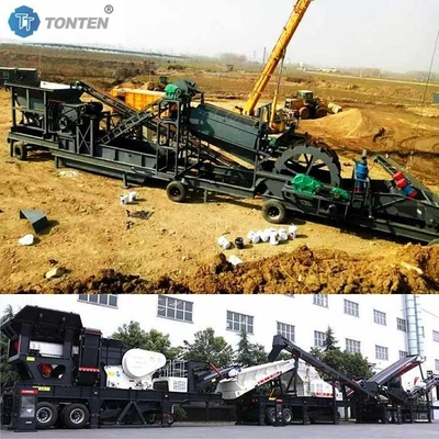 Mobile Construction Waste Crusher Station Plant Rock Gravel Crushing