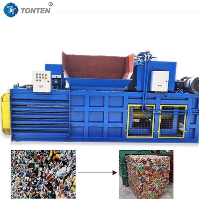 Plastic Cans Hydraulic Baler Machine Horizontal 22kw Customized
