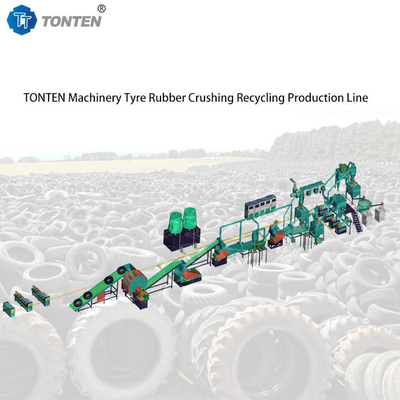 Used Rubber Scrap Tire Shredder Crushing Recycling Machine