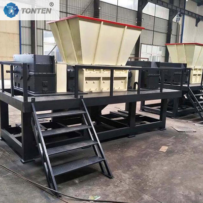 Heavy Duty Double Shaft Shredder Automatic Woods Steel Grinding Shredder Machine