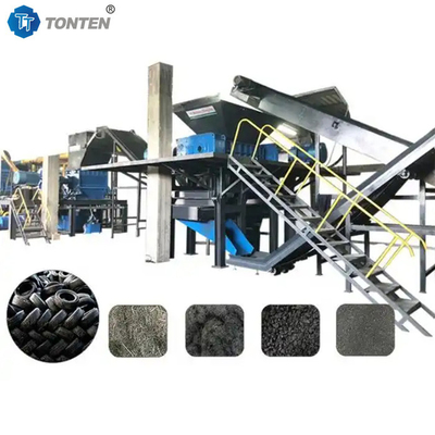 Rubber Truck Car Tire Recycling Plant Automatic Tyre Recycling Line