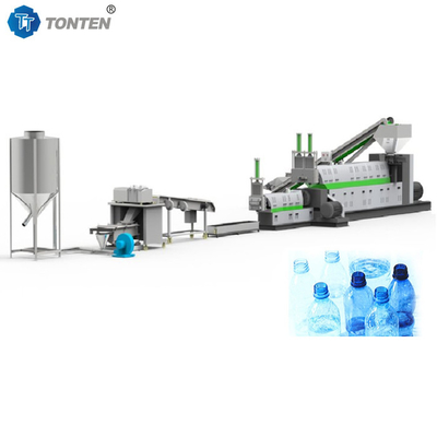 Plastic Recycling Hot Washing Line PET Bottle Crushing Recycling Plant