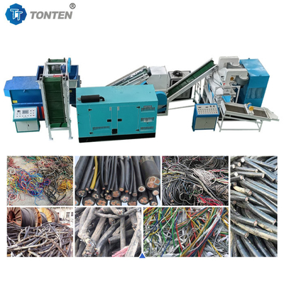 Coated Cables Strip Granulator Machine Copper Wire Recycling Line