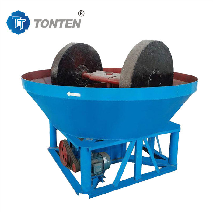 Wet Gold Wet Pan Mill Machine Double Wheel Pan Mill For Gold Selection