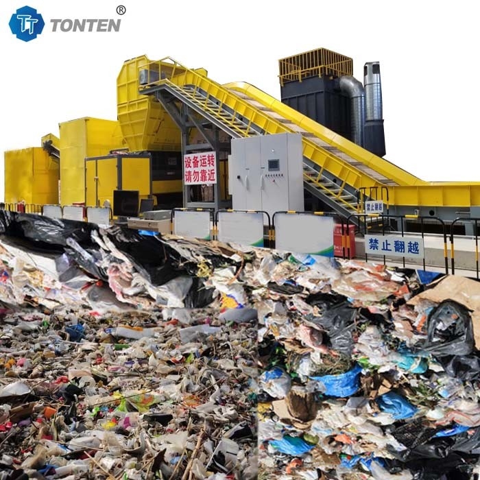 Municipal Domestic Waste Sorting Wet Waste Recycling Plant Kitchen Waste Crusher