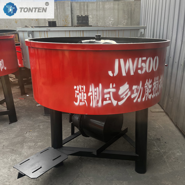 JW750 JW1000 Type Flat Mouth Mixer Multifunctional Mixing Concrete Cement Mortar