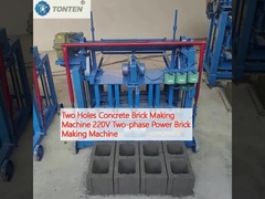 Two Holes Concrete Brick Making Machine 220V Two-phase Power Brick Making Machine